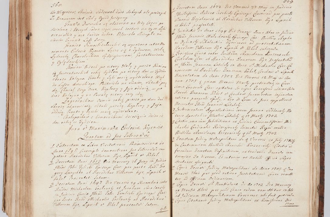 Zdjęcie nr 306 dla obiektu archiwalnego: Acta visitationis ecclesiarum in decanatu Sokolinensi et Kijensi ex commissione Cel. Principis R.D. Andrea Stanislai Kostka comitis in Załuskie Załuski, episcopi Cracoviensis, ducis Severiae, per Josephum Carolum Bleszyński, ecclesiarum cathedralis Cracoviensis et Insignis Collegiatae Sandomiriensis canonicum, expeditae diebus mensium Januarii et Februarii et Martii 1748 anno