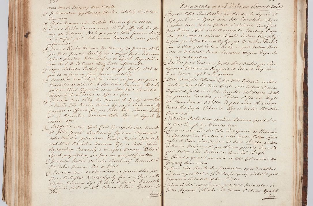 Zdjęcie nr 307 dla obiektu archiwalnego: Acta visitationis ecclesiarum in decanatu Sokolinensi et Kijensi ex commissione Cel. Principis R.D. Andrea Stanislai Kostka comitis in Załuskie Załuski, episcopi Cracoviensis, ducis Severiae, per Josephum Carolum Bleszyński, ecclesiarum cathedralis Cracoviensis et Insignis Collegiatae Sandomiriensis canonicum, expeditae diebus mensium Januarii et Februarii et Martii 1748 anno