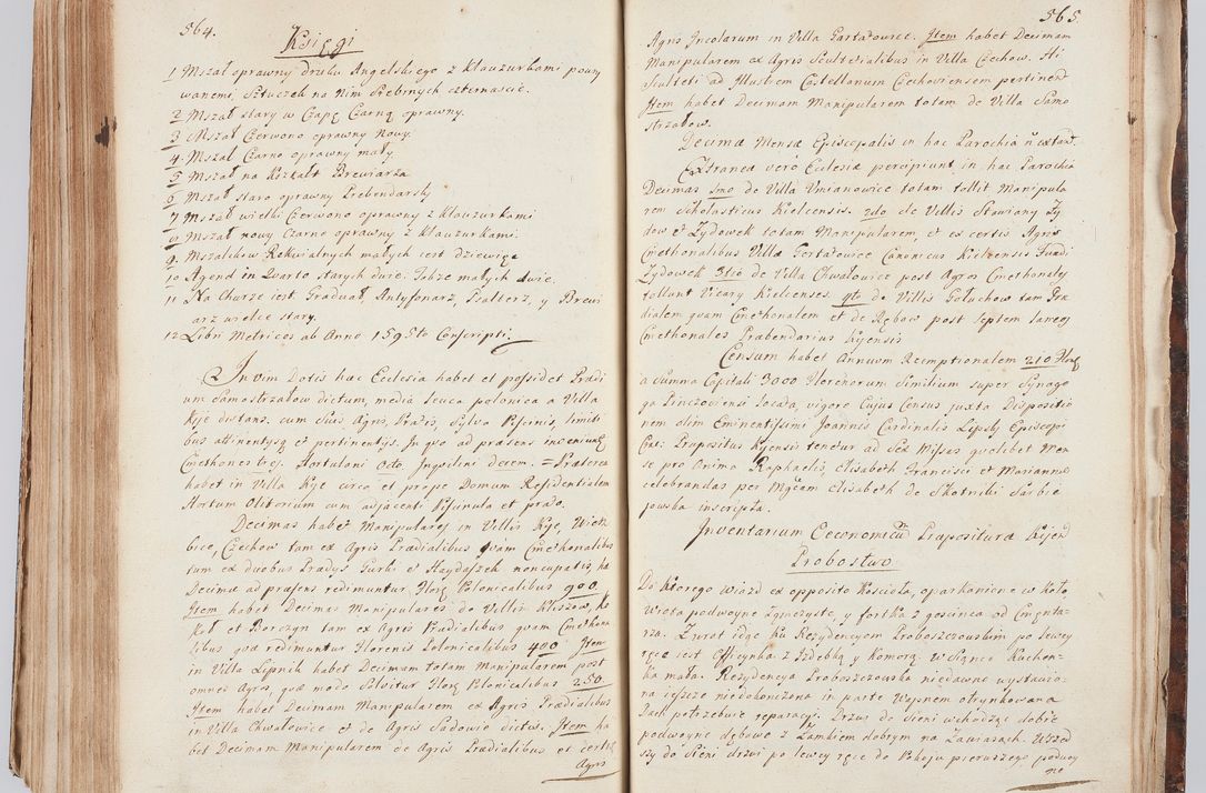 Zdjęcie nr 303 dla obiektu archiwalnego: Acta visitationis ecclesiarum in decanatu Sokolinensi et Kijensi ex commissione Cel. Principis R.D. Andrea Stanislai Kostka comitis in Załuskie Załuski, episcopi Cracoviensis, ducis Severiae, per Josephum Carolum Bleszyński, ecclesiarum cathedralis Cracoviensis et Insignis Collegiatae Sandomiriensis canonicum, expeditae diebus mensium Januarii et Februarii et Martii 1748 anno