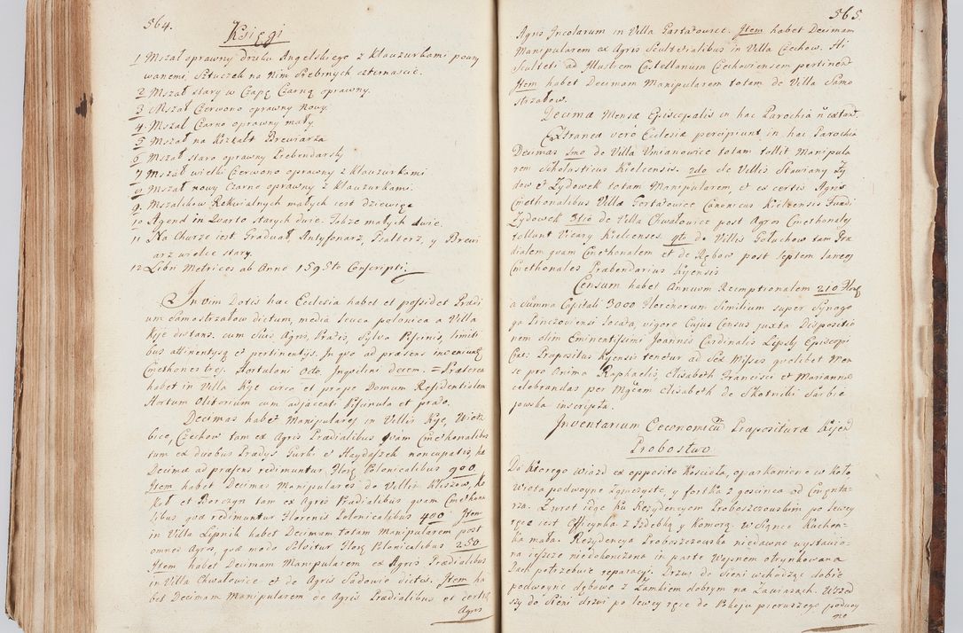 Zdjęcie nr 304 dla obiektu archiwalnego: Acta visitationis ecclesiarum in decanatu Sokolinensi et Kijensi ex commissione Cel. Principis R.D. Andrea Stanislai Kostka comitis in Załuskie Załuski, episcopi Cracoviensis, ducis Severiae, per Josephum Carolum Bleszyński, ecclesiarum cathedralis Cracoviensis et Insignis Collegiatae Sandomiriensis canonicum, expeditae diebus mensium Januarii et Februarii et Martii 1748 anno