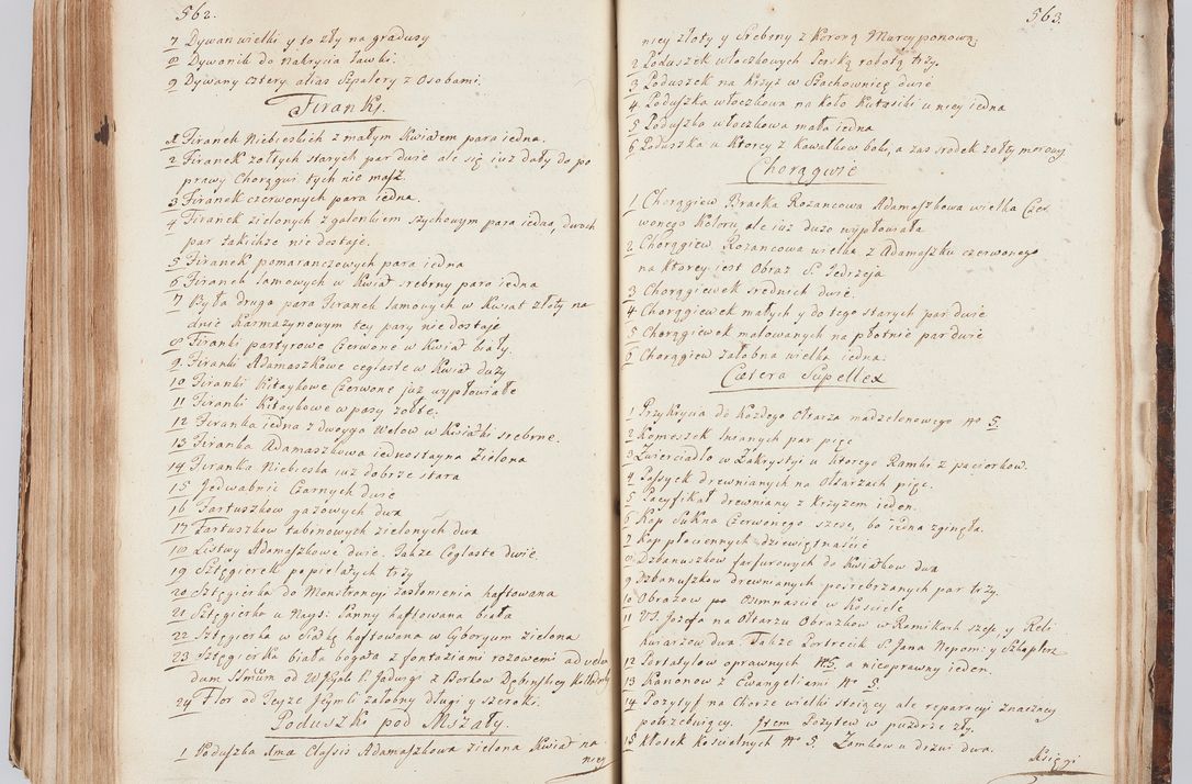 Zdjęcie nr 302 dla obiektu archiwalnego: Acta visitationis ecclesiarum in decanatu Sokolinensi et Kijensi ex commissione Cel. Principis R.D. Andrea Stanislai Kostka comitis in Załuskie Załuski, episcopi Cracoviensis, ducis Severiae, per Josephum Carolum Bleszyński, ecclesiarum cathedralis Cracoviensis et Insignis Collegiatae Sandomiriensis canonicum, expeditae diebus mensium Januarii et Februarii et Martii 1748 anno