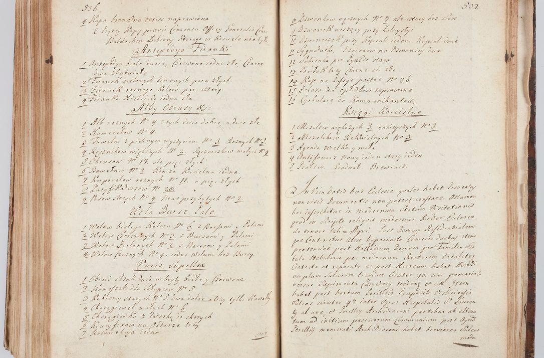 Zdjęcie nr 289 dla obiektu archiwalnego: Acta visitationis ecclesiarum in decanatu Sokolinensi et Kijensi ex commissione Cel. Principis R.D. Andrea Stanislai Kostka comitis in Załuskie Załuski, episcopi Cracoviensis, ducis Severiae, per Josephum Carolum Bleszyński, ecclesiarum cathedralis Cracoviensis et Insignis Collegiatae Sandomiriensis canonicum, expeditae diebus mensium Januarii et Februarii et Martii 1748 anno