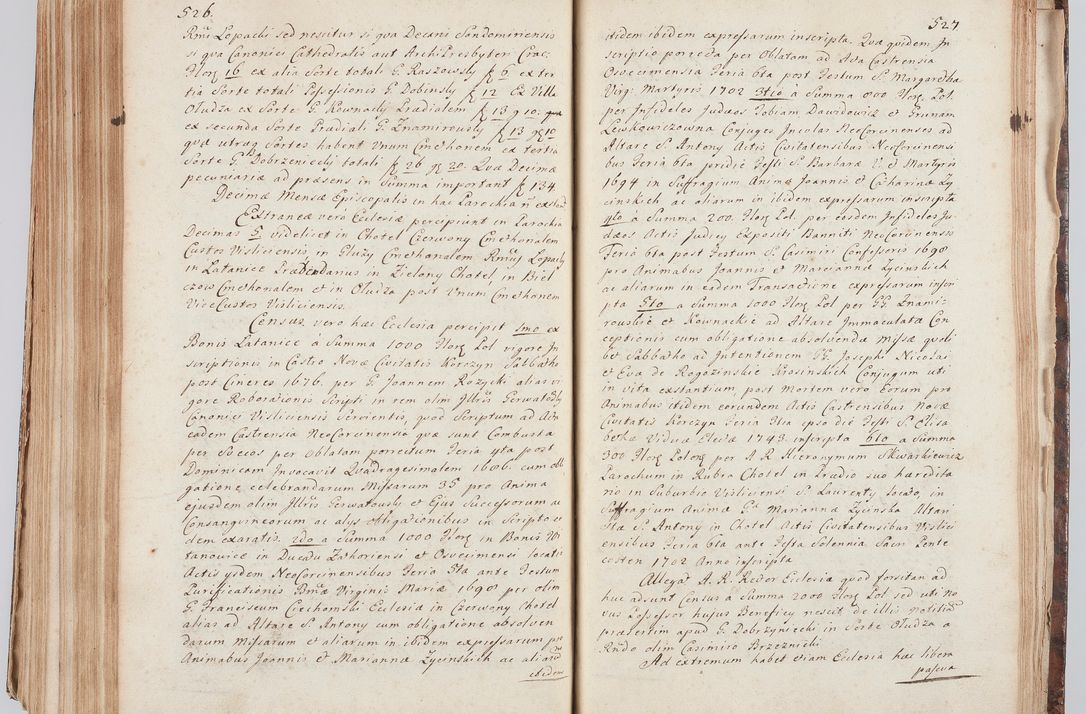 Zdjęcie nr 284 dla obiektu archiwalnego: Acta visitationis ecclesiarum in decanatu Sokolinensi et Kijensi ex commissione Cel. Principis R.D. Andrea Stanislai Kostka comitis in Załuskie Załuski, episcopi Cracoviensis, ducis Severiae, per Josephum Carolum Bleszyński, ecclesiarum cathedralis Cracoviensis et Insignis Collegiatae Sandomiriensis canonicum, expeditae diebus mensium Januarii et Februarii et Martii 1748 anno