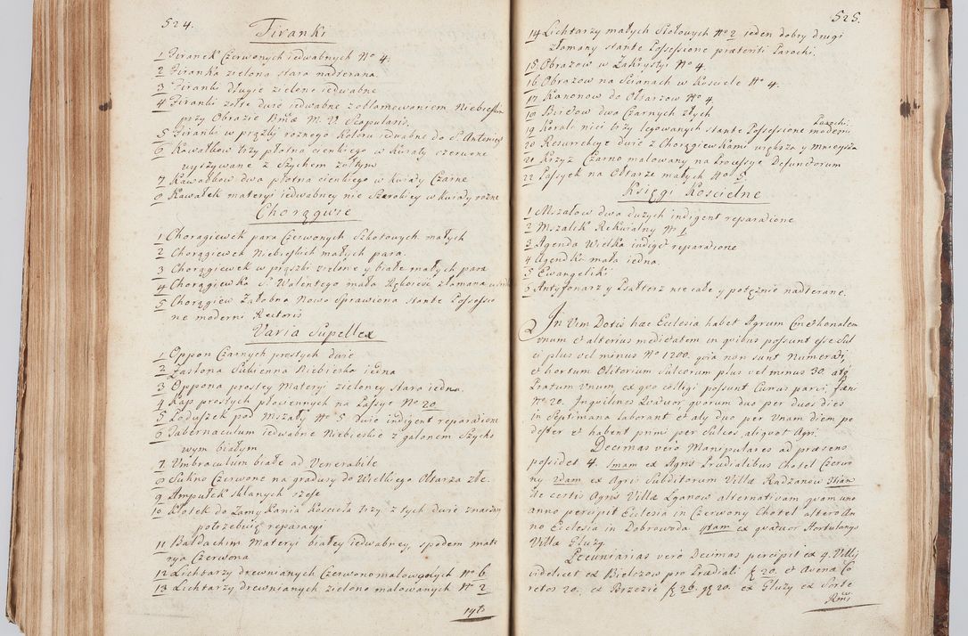 Zdjęcie nr 283 dla obiektu archiwalnego: Acta visitationis ecclesiarum in decanatu Sokolinensi et Kijensi ex commissione Cel. Principis R.D. Andrea Stanislai Kostka comitis in Załuskie Załuski, episcopi Cracoviensis, ducis Severiae, per Josephum Carolum Bleszyński, ecclesiarum cathedralis Cracoviensis et Insignis Collegiatae Sandomiriensis canonicum, expeditae diebus mensium Januarii et Februarii et Martii 1748 anno