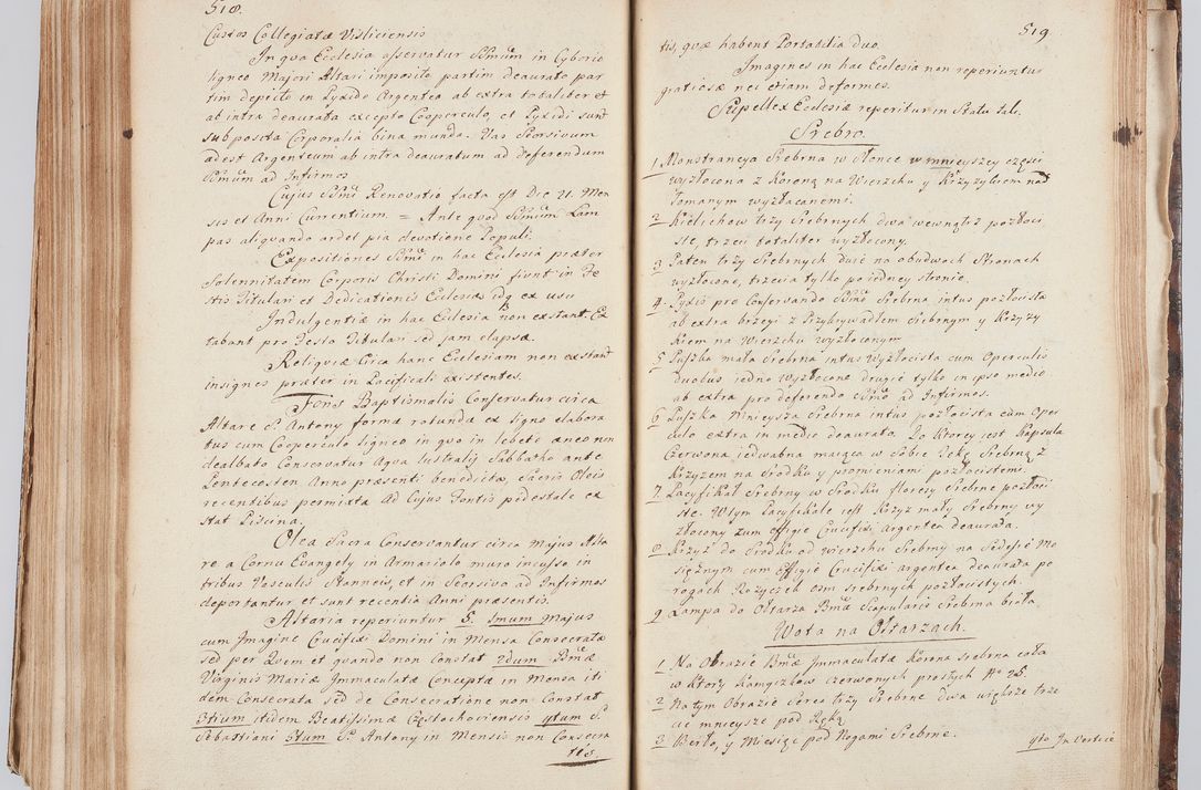 Zdjęcie nr 280 dla obiektu archiwalnego: Acta visitationis ecclesiarum in decanatu Sokolinensi et Kijensi ex commissione Cel. Principis R.D. Andrea Stanislai Kostka comitis in Załuskie Załuski, episcopi Cracoviensis, ducis Severiae, per Josephum Carolum Bleszyński, ecclesiarum cathedralis Cracoviensis et Insignis Collegiatae Sandomiriensis canonicum, expeditae diebus mensium Januarii et Februarii et Martii 1748 anno