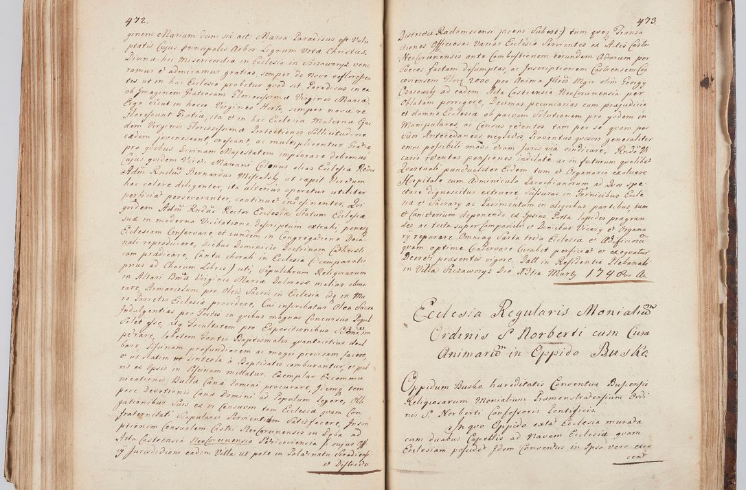 Zdjęcie nr 257 dla obiektu archiwalnego: Acta visitationis ecclesiarum in decanatu Sokolinensi et Kijensi ex commissione Cel. Principis R.D. Andrea Stanislai Kostka comitis in Załuskie Załuski, episcopi Cracoviensis, ducis Severiae, per Josephum Carolum Bleszyński, ecclesiarum cathedralis Cracoviensis et Insignis Collegiatae Sandomiriensis canonicum, expeditae diebus mensium Januarii et Februarii et Martii 1748 anno