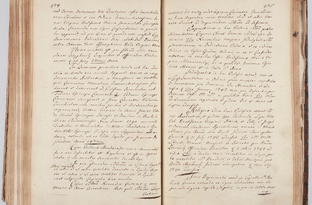 Zdjęcie nr 258 dla obiektu archiwalnego: Acta visitationis ecclesiarum in decanatu Sokolinensi et Kijensi ex commissione Cel. Principis R.D. Andrea Stanislai Kostka comitis in Załuskie Załuski, episcopi Cracoviensis, ducis Severiae, per Josephum Carolum Bleszyński, ecclesiarum cathedralis Cracoviensis et Insignis Collegiatae Sandomiriensis canonicum, expeditae diebus mensium Januarii et Februarii et Martii 1748 anno