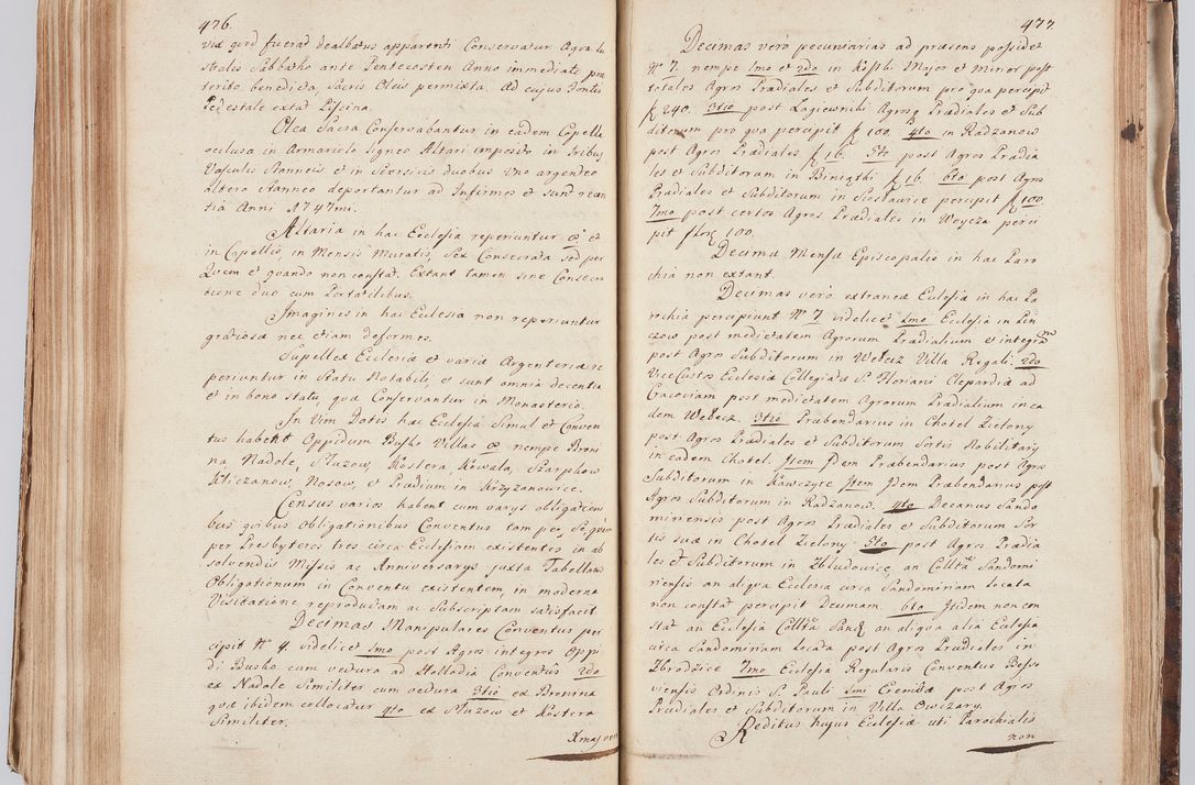 Zdjęcie nr 259 dla obiektu archiwalnego: Acta visitationis ecclesiarum in decanatu Sokolinensi et Kijensi ex commissione Cel. Principis R.D. Andrea Stanislai Kostka comitis in Załuskie Załuski, episcopi Cracoviensis, ducis Severiae, per Josephum Carolum Bleszyński, ecclesiarum cathedralis Cracoviensis et Insignis Collegiatae Sandomiriensis canonicum, expeditae diebus mensium Januarii et Februarii et Martii 1748 anno