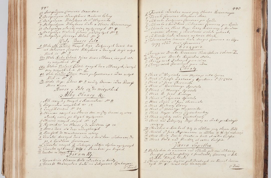 Zdjęcie nr 242 dla obiektu archiwalnego: Acta visitationis ecclesiarum in decanatu Sokolinensi et Kijensi ex commissione Cel. Principis R.D. Andrea Stanislai Kostka comitis in Załuskie Załuski, episcopi Cracoviensis, ducis Severiae, per Josephum Carolum Bleszyński, ecclesiarum cathedralis Cracoviensis et Insignis Collegiatae Sandomiriensis canonicum, expeditae diebus mensium Januarii et Februarii et Martii 1748 anno