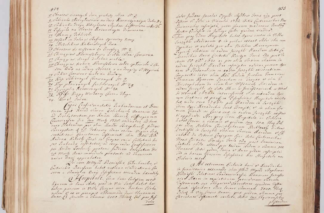 Zdjęcie nr 237 dla obiektu archiwalnego: Acta visitationis ecclesiarum in decanatu Sokolinensi et Kijensi ex commissione Cel. Principis R.D. Andrea Stanislai Kostka comitis in Załuskie Załuski, episcopi Cracoviensis, ducis Severiae, per Josephum Carolum Bleszyński, ecclesiarum cathedralis Cracoviensis et Insignis Collegiatae Sandomiriensis canonicum, expeditae diebus mensium Januarii et Februarii et Martii 1748 anno