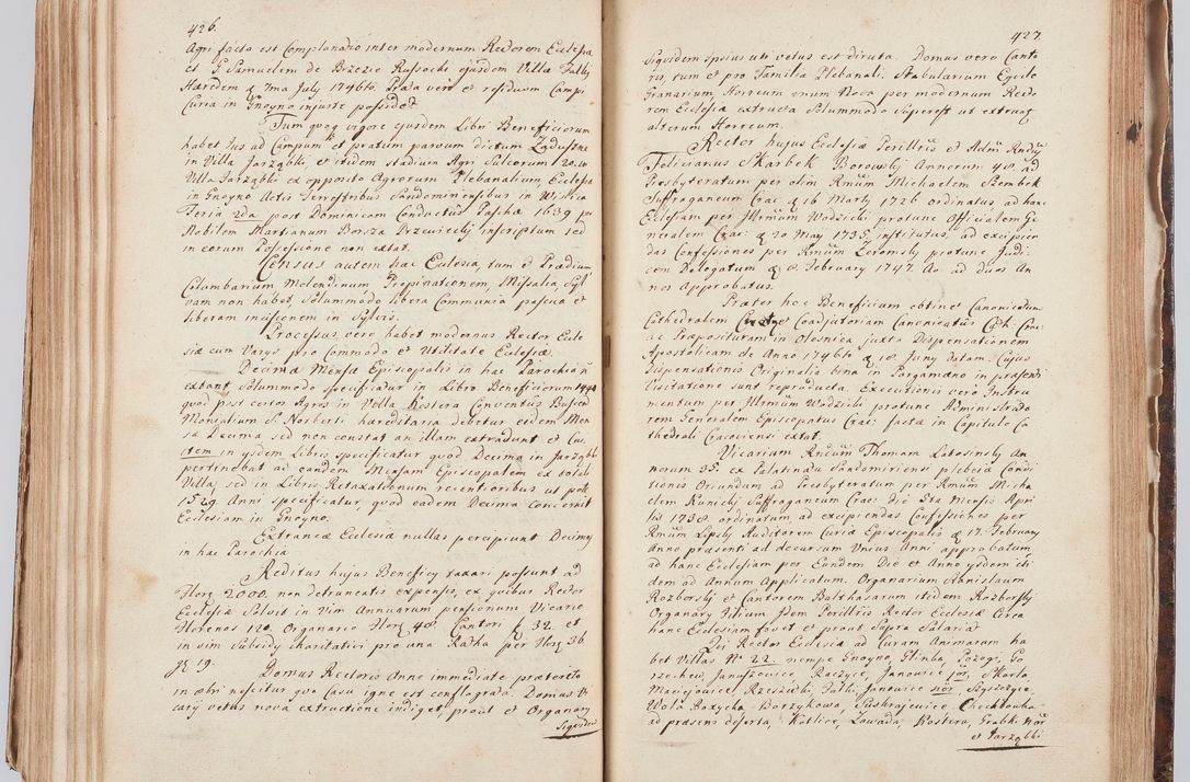 Zdjęcie nr 234 dla obiektu archiwalnego: Acta visitationis ecclesiarum in decanatu Sokolinensi et Kijensi ex commissione Cel. Principis R.D. Andrea Stanislai Kostka comitis in Załuskie Załuski, episcopi Cracoviensis, ducis Severiae, per Josephum Carolum Bleszyński, ecclesiarum cathedralis Cracoviensis et Insignis Collegiatae Sandomiriensis canonicum, expeditae diebus mensium Januarii et Februarii et Martii 1748 anno
