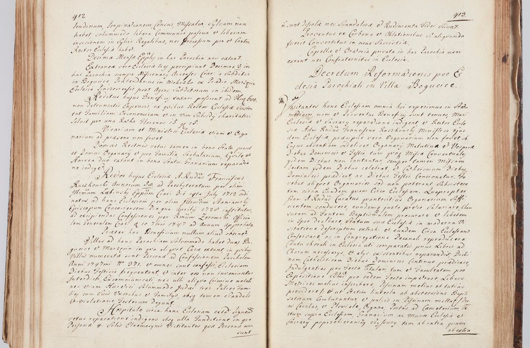 Zdjęcie nr 227 dla obiektu archiwalnego: Acta visitationis ecclesiarum in decanatu Sokolinensi et Kijensi ex commissione Cel. Principis R.D. Andrea Stanislai Kostka comitis in Załuskie Załuski, episcopi Cracoviensis, ducis Severiae, per Josephum Carolum Bleszyński, ecclesiarum cathedralis Cracoviensis et Insignis Collegiatae Sandomiriensis canonicum, expeditae diebus mensium Januarii et Februarii et Martii 1748 anno