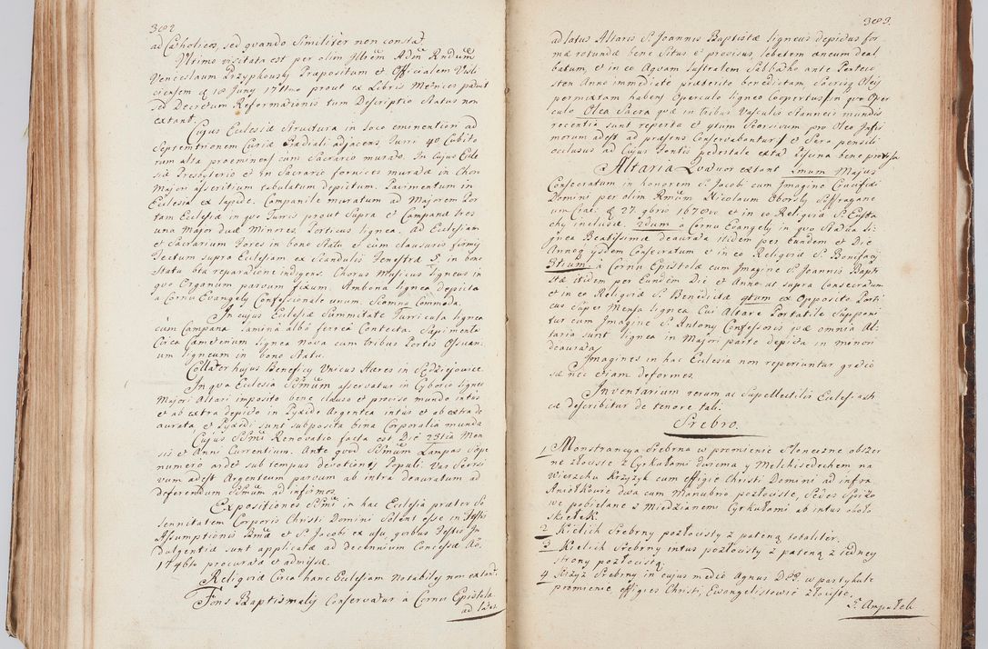 Zdjęcie nr 212 dla obiektu archiwalnego: Acta visitationis ecclesiarum in decanatu Sokolinensi et Kijensi ex commissione Cel. Principis R.D. Andrea Stanislai Kostka comitis in Załuskie Załuski, episcopi Cracoviensis, ducis Severiae, per Josephum Carolum Bleszyński, ecclesiarum cathedralis Cracoviensis et Insignis Collegiatae Sandomiriensis canonicum, expeditae diebus mensium Januarii et Februarii et Martii 1748 anno