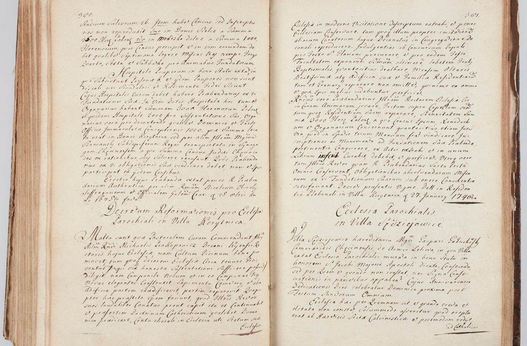 Zdjęcie nr 211 dla obiektu archiwalnego: Acta visitationis ecclesiarum in decanatu Sokolinensi et Kijensi ex commissione Cel. Principis R.D. Andrea Stanislai Kostka comitis in Załuskie Załuski, episcopi Cracoviensis, ducis Severiae, per Josephum Carolum Bleszyński, ecclesiarum cathedralis Cracoviensis et Insignis Collegiatae Sandomiriensis canonicum, expeditae diebus mensium Januarii et Februarii et Martii 1748 anno