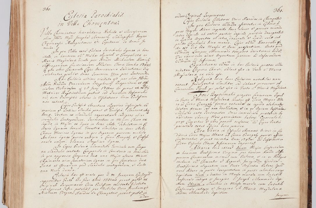 Zdjęcie nr 201 dla obiektu archiwalnego: Acta visitationis ecclesiarum in decanatu Sokolinensi et Kijensi ex commissione Cel. Principis R.D. Andrea Stanislai Kostka comitis in Załuskie Załuski, episcopi Cracoviensis, ducis Severiae, per Josephum Carolum Bleszyński, ecclesiarum cathedralis Cracoviensis et Insignis Collegiatae Sandomiriensis canonicum, expeditae diebus mensium Januarii et Februarii et Martii 1748 anno