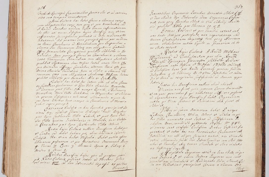 Zdjęcie nr 199 dla obiektu archiwalnego: Acta visitationis ecclesiarum in decanatu Sokolinensi et Kijensi ex commissione Cel. Principis R.D. Andrea Stanislai Kostka comitis in Załuskie Załuski, episcopi Cracoviensis, ducis Severiae, per Josephum Carolum Bleszyński, ecclesiarum cathedralis Cracoviensis et Insignis Collegiatae Sandomiriensis canonicum, expeditae diebus mensium Januarii et Februarii et Martii 1748 anno