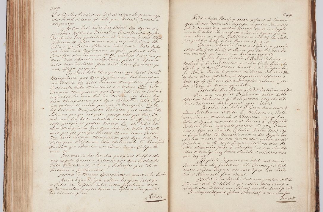 Zdjęcie nr 194 dla obiektu archiwalnego: Acta visitationis ecclesiarum in decanatu Sokolinensi et Kijensi ex commissione Cel. Principis R.D. Andrea Stanislai Kostka comitis in Załuskie Załuski, episcopi Cracoviensis, ducis Severiae, per Josephum Carolum Bleszyński, ecclesiarum cathedralis Cracoviensis et Insignis Collegiatae Sandomiriensis canonicum, expeditae diebus mensium Januarii et Februarii et Martii 1748 anno
