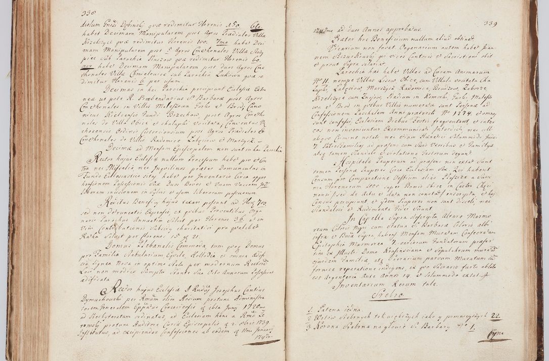 Zdjęcie nr 189 dla obiektu archiwalnego: Acta visitationis ecclesiarum in decanatu Sokolinensi et Kijensi ex commissione Cel. Principis R.D. Andrea Stanislai Kostka comitis in Załuskie Załuski, episcopi Cracoviensis, ducis Severiae, per Josephum Carolum Bleszyński, ecclesiarum cathedralis Cracoviensis et Insignis Collegiatae Sandomiriensis canonicum, expeditae diebus mensium Januarii et Februarii et Martii 1748 anno
