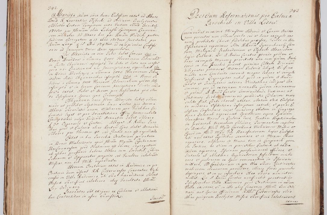 Zdjęcie nr 191 dla obiektu archiwalnego: Acta visitationis ecclesiarum in decanatu Sokolinensi et Kijensi ex commissione Cel. Principis R.D. Andrea Stanislai Kostka comitis in Załuskie Załuski, episcopi Cracoviensis, ducis Severiae, per Josephum Carolum Bleszyński, ecclesiarum cathedralis Cracoviensis et Insignis Collegiatae Sandomiriensis canonicum, expeditae diebus mensium Januarii et Februarii et Martii 1748 anno