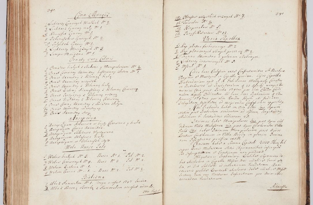 Zdjęcie nr 190 dla obiektu archiwalnego: Acta visitationis ecclesiarum in decanatu Sokolinensi et Kijensi ex commissione Cel. Principis R.D. Andrea Stanislai Kostka comitis in Załuskie Załuski, episcopi Cracoviensis, ducis Severiae, per Josephum Carolum Bleszyński, ecclesiarum cathedralis Cracoviensis et Insignis Collegiatae Sandomiriensis canonicum, expeditae diebus mensium Januarii et Februarii et Martii 1748 anno