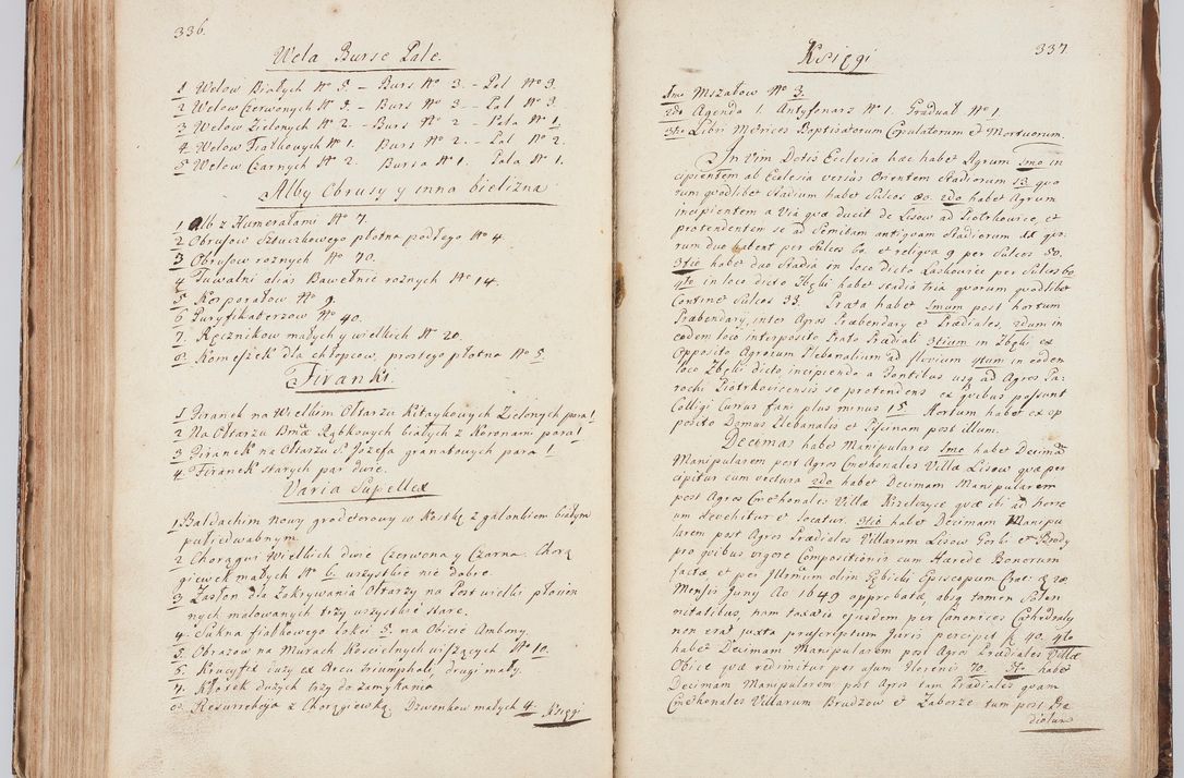 Zdjęcie nr 188 dla obiektu archiwalnego: Acta visitationis ecclesiarum in decanatu Sokolinensi et Kijensi ex commissione Cel. Principis R.D. Andrea Stanislai Kostka comitis in Załuskie Załuski, episcopi Cracoviensis, ducis Severiae, per Josephum Carolum Bleszyński, ecclesiarum cathedralis Cracoviensis et Insignis Collegiatae Sandomiriensis canonicum, expeditae diebus mensium Januarii et Februarii et Martii 1748 anno