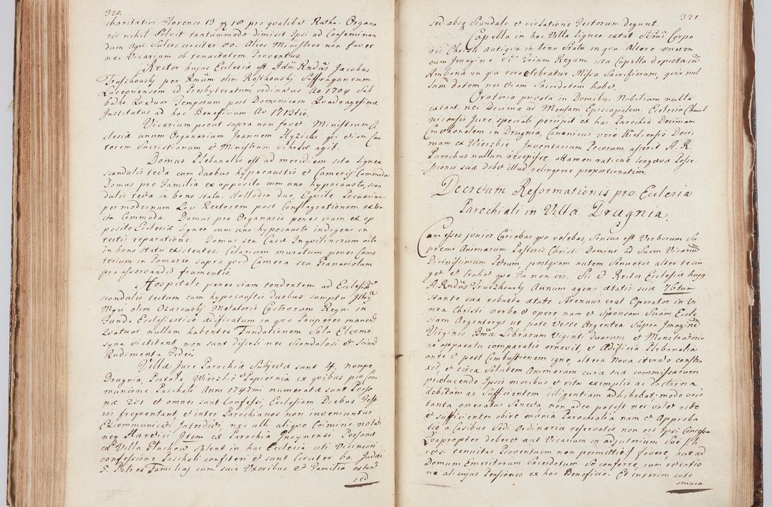 Zdjęcie nr 180 dla obiektu archiwalnego: Acta visitationis ecclesiarum in decanatu Sokolinensi et Kijensi ex commissione Cel. Principis R.D. Andrea Stanislai Kostka comitis in Załuskie Załuski, episcopi Cracoviensis, ducis Severiae, per Josephum Carolum Bleszyński, ecclesiarum cathedralis Cracoviensis et Insignis Collegiatae Sandomiriensis canonicum, expeditae diebus mensium Januarii et Februarii et Martii 1748 anno