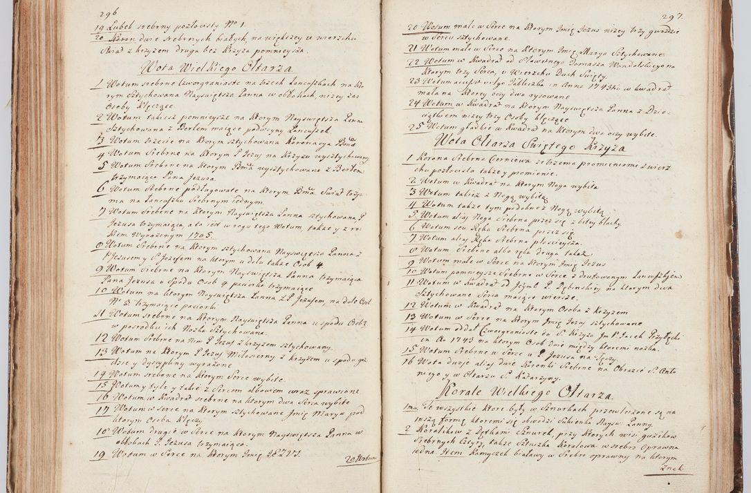 Zdjęcie nr 168 dla obiektu archiwalnego: Acta visitationis ecclesiarum in decanatu Sokolinensi et Kijensi ex commissione Cel. Principis R.D. Andrea Stanislai Kostka comitis in Załuskie Załuski, episcopi Cracoviensis, ducis Severiae, per Josephum Carolum Bleszyński, ecclesiarum cathedralis Cracoviensis et Insignis Collegiatae Sandomiriensis canonicum, expeditae diebus mensium Januarii et Februarii et Martii 1748 anno