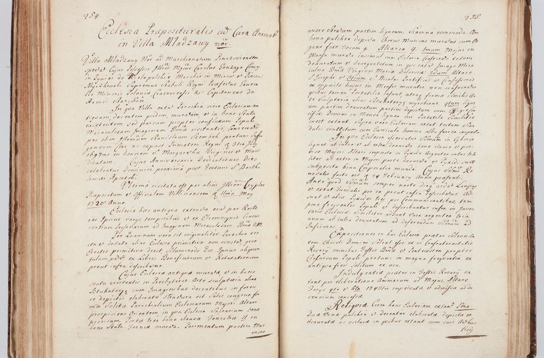 Zdjęcie nr 146 dla obiektu archiwalnego: Acta visitationis ecclesiarum in decanatu Sokolinensi et Kijensi ex commissione Cel. Principis R.D. Andrea Stanislai Kostka comitis in Załuskie Załuski, episcopi Cracoviensis, ducis Severiae, per Josephum Carolum Bleszyński, ecclesiarum cathedralis Cracoviensis et Insignis Collegiatae Sandomiriensis canonicum, expeditae diebus mensium Januarii et Februarii et Martii 1748 anno
