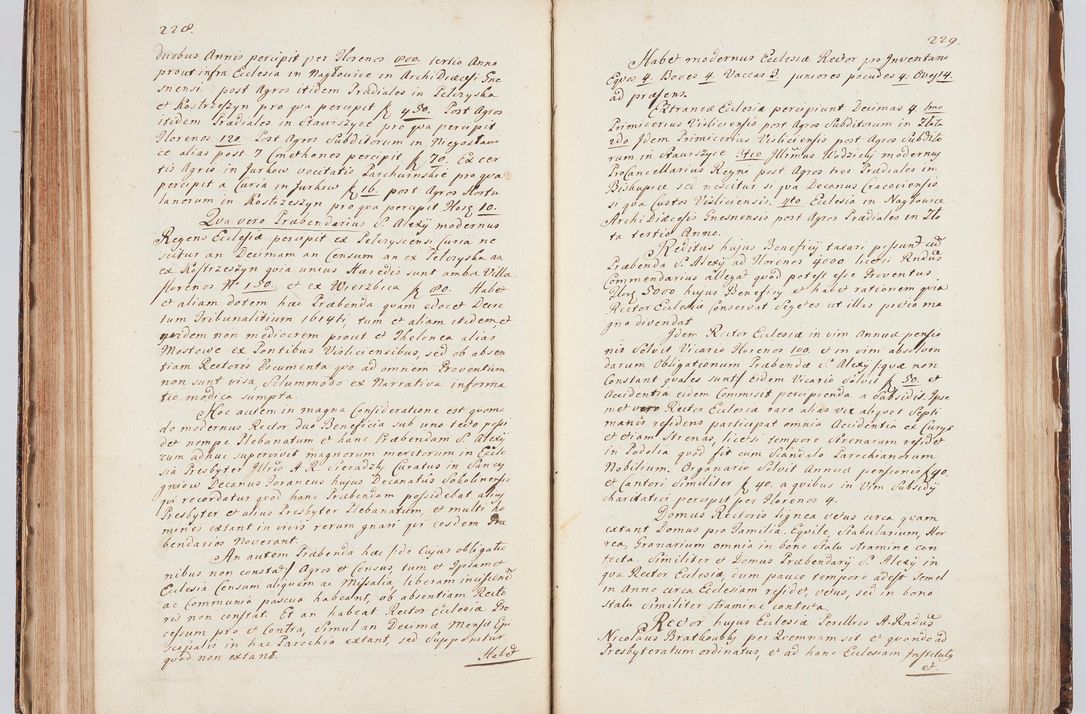 Zdjęcie nr 131 dla obiektu archiwalnego: Acta visitationis ecclesiarum in decanatu Sokolinensi et Kijensi ex commissione Cel. Principis R.D. Andrea Stanislai Kostka comitis in Załuskie Załuski, episcopi Cracoviensis, ducis Severiae, per Josephum Carolum Bleszyński, ecclesiarum cathedralis Cracoviensis et Insignis Collegiatae Sandomiriensis canonicum, expeditae diebus mensium Januarii et Februarii et Martii 1748 anno