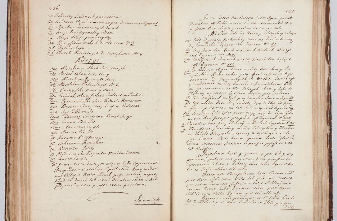 Zdjęcie nr 130 dla obiektu archiwalnego: Acta visitationis ecclesiarum in decanatu Sokolinensi et Kijensi ex commissione Cel. Principis R.D. Andrea Stanislai Kostka comitis in Załuskie Załuski, episcopi Cracoviensis, ducis Severiae, per Josephum Carolum Bleszyński, ecclesiarum cathedralis Cracoviensis et Insignis Collegiatae Sandomiriensis canonicum, expeditae diebus mensium Januarii et Februarii et Martii 1748 anno