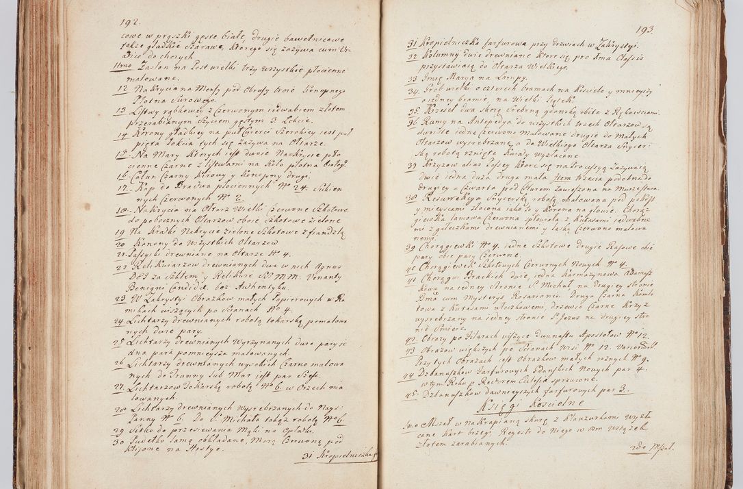 Zdjęcie nr 112 dla obiektu archiwalnego: Acta visitationis ecclesiarum in decanatu Sokolinensi et Kijensi ex commissione Cel. Principis R.D. Andrea Stanislai Kostka comitis in Załuskie Załuski, episcopi Cracoviensis, ducis Severiae, per Josephum Carolum Bleszyński, ecclesiarum cathedralis Cracoviensis et Insignis Collegiatae Sandomiriensis canonicum, expeditae diebus mensium Januarii et Februarii et Martii 1748 anno