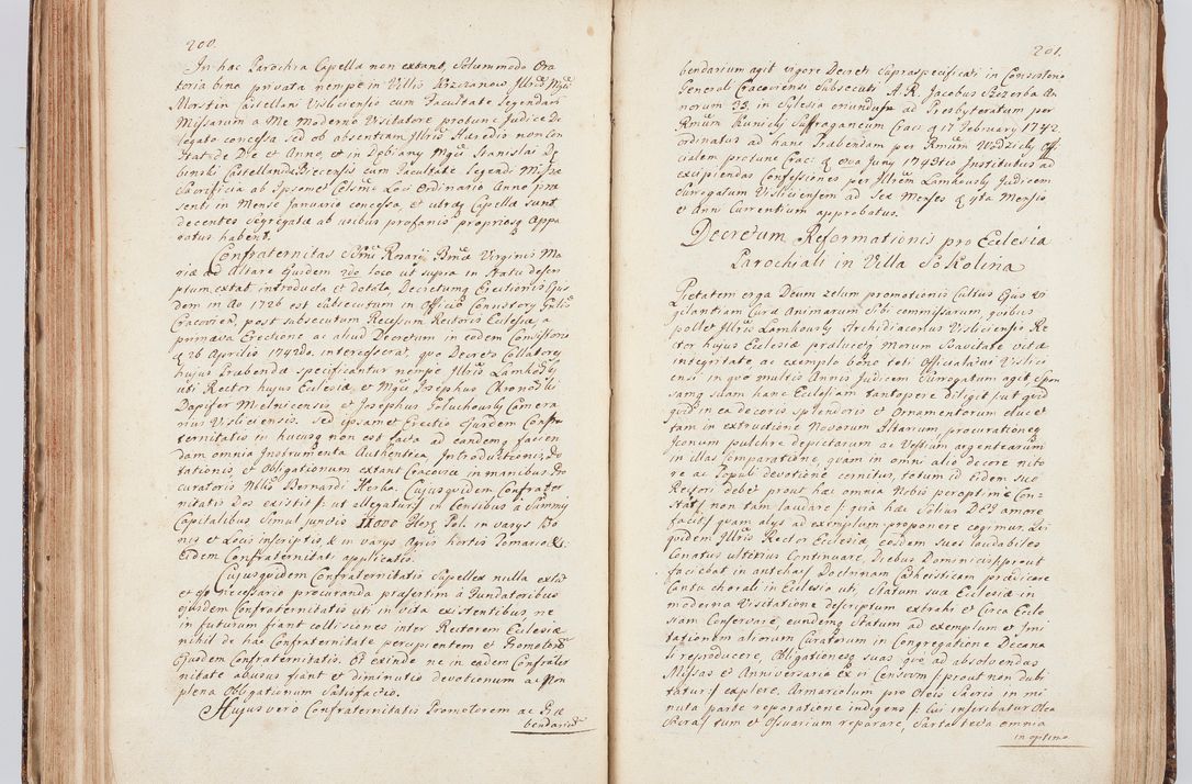 Zdjęcie nr 116 dla obiektu archiwalnego: Acta visitationis ecclesiarum in decanatu Sokolinensi et Kijensi ex commissione Cel. Principis R.D. Andrea Stanislai Kostka comitis in Załuskie Załuski, episcopi Cracoviensis, ducis Severiae, per Josephum Carolum Bleszyński, ecclesiarum cathedralis Cracoviensis et Insignis Collegiatae Sandomiriensis canonicum, expeditae diebus mensium Januarii et Februarii et Martii 1748 anno