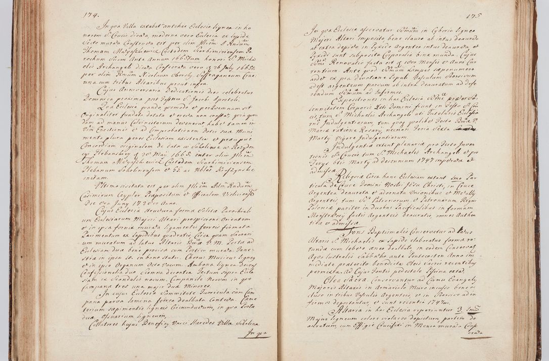 Zdjęcie nr 102 dla obiektu archiwalnego: Acta visitationis ecclesiarum in decanatu Sokolinensi et Kijensi ex commissione Cel. Principis R.D. Andrea Stanislai Kostka comitis in Załuskie Załuski, episcopi Cracoviensis, ducis Severiae, per Josephum Carolum Bleszyński, ecclesiarum cathedralis Cracoviensis et Insignis Collegiatae Sandomiriensis canonicum, expeditae diebus mensium Januarii et Februarii et Martii 1748 anno