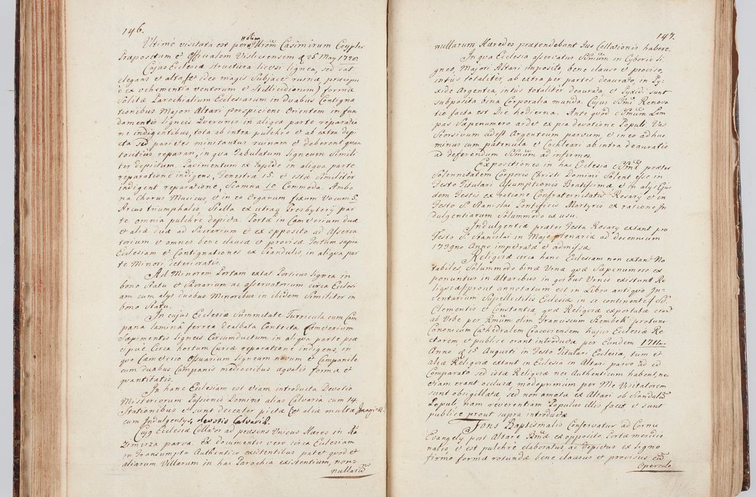 Zdjęcie nr 87 dla obiektu archiwalnego: Acta visitationis ecclesiarum in decanatu Sokolinensi et Kijensi ex commissione Cel. Principis R.D. Andrea Stanislai Kostka comitis in Załuskie Załuski, episcopi Cracoviensis, ducis Severiae, per Josephum Carolum Bleszyński, ecclesiarum cathedralis Cracoviensis et Insignis Collegiatae Sandomiriensis canonicum, expeditae diebus mensium Januarii et Februarii et Martii 1748 anno