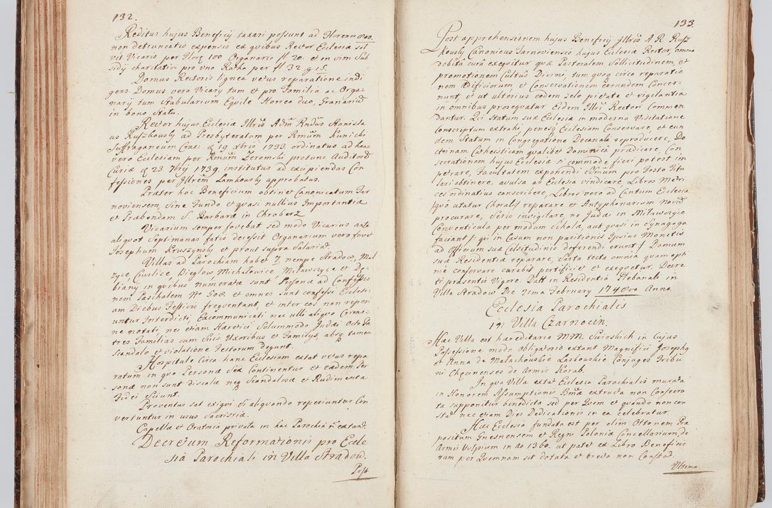 Zdjęcie nr 80 dla obiektu archiwalnego: Acta visitationis ecclesiarum in decanatu Sokolinensi et Kijensi ex commissione Cel. Principis R.D. Andrea Stanislai Kostka comitis in Załuskie Załuski, episcopi Cracoviensis, ducis Severiae, per Josephum Carolum Bleszyński, ecclesiarum cathedralis Cracoviensis et Insignis Collegiatae Sandomiriensis canonicum, expeditae diebus mensium Januarii et Februarii et Martii 1748 anno