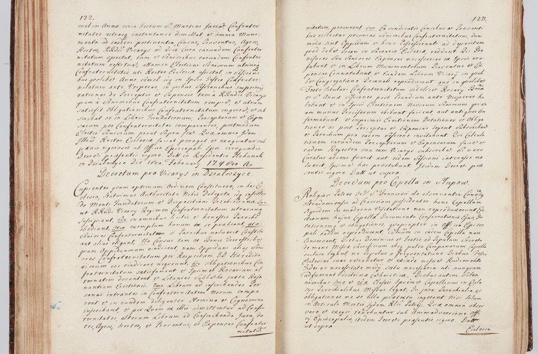 Zdjęcie nr 75 dla obiektu archiwalnego: Acta visitationis ecclesiarum in decanatu Sokolinensi et Kijensi ex commissione Cel. Principis R.D. Andrea Stanislai Kostka comitis in Załuskie Załuski, episcopi Cracoviensis, ducis Severiae, per Josephum Carolum Bleszyński, ecclesiarum cathedralis Cracoviensis et Insignis Collegiatae Sandomiriensis canonicum, expeditae diebus mensium Januarii et Februarii et Martii 1748 anno