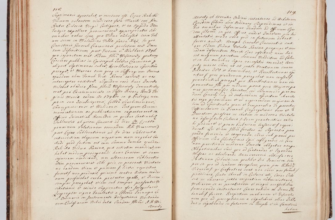 Zdjęcie nr 73 dla obiektu archiwalnego: Acta visitationis ecclesiarum in decanatu Sokolinensi et Kijensi ex commissione Cel. Principis R.D. Andrea Stanislai Kostka comitis in Załuskie Załuski, episcopi Cracoviensis, ducis Severiae, per Josephum Carolum Bleszyński, ecclesiarum cathedralis Cracoviensis et Insignis Collegiatae Sandomiriensis canonicum, expeditae diebus mensium Januarii et Februarii et Martii 1748 anno