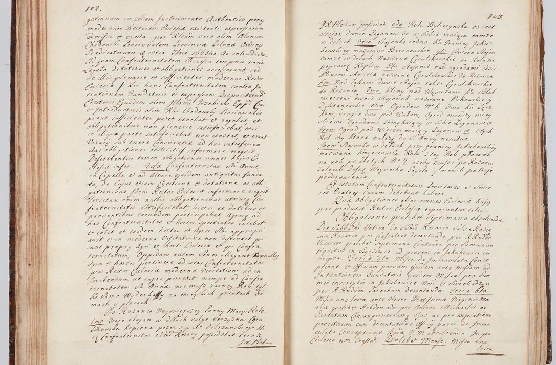 Zdjęcie nr 65 dla obiektu archiwalnego: Acta visitationis ecclesiarum in decanatu Sokolinensi et Kijensi ex commissione Cel. Principis R.D. Andrea Stanislai Kostka comitis in Załuskie Załuski, episcopi Cracoviensis, ducis Severiae, per Josephum Carolum Bleszyński, ecclesiarum cathedralis Cracoviensis et Insignis Collegiatae Sandomiriensis canonicum, expeditae diebus mensium Januarii et Februarii et Martii 1748 anno