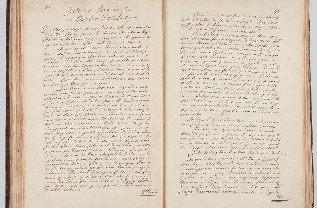 Zdjęcie nr 49 dla obiektu archiwalnego: Acta visitationis ecclesiarum in decanatu Sokolinensi et Kijensi ex commissione Cel. Principis R.D. Andrea Stanislai Kostka comitis in Załuskie Załuski, episcopi Cracoviensis, ducis Severiae, per Josephum Carolum Bleszyński, ecclesiarum cathedralis Cracoviensis et Insignis Collegiatae Sandomiriensis canonicum, expeditae diebus mensium Januarii et Februarii et Martii 1748 anno