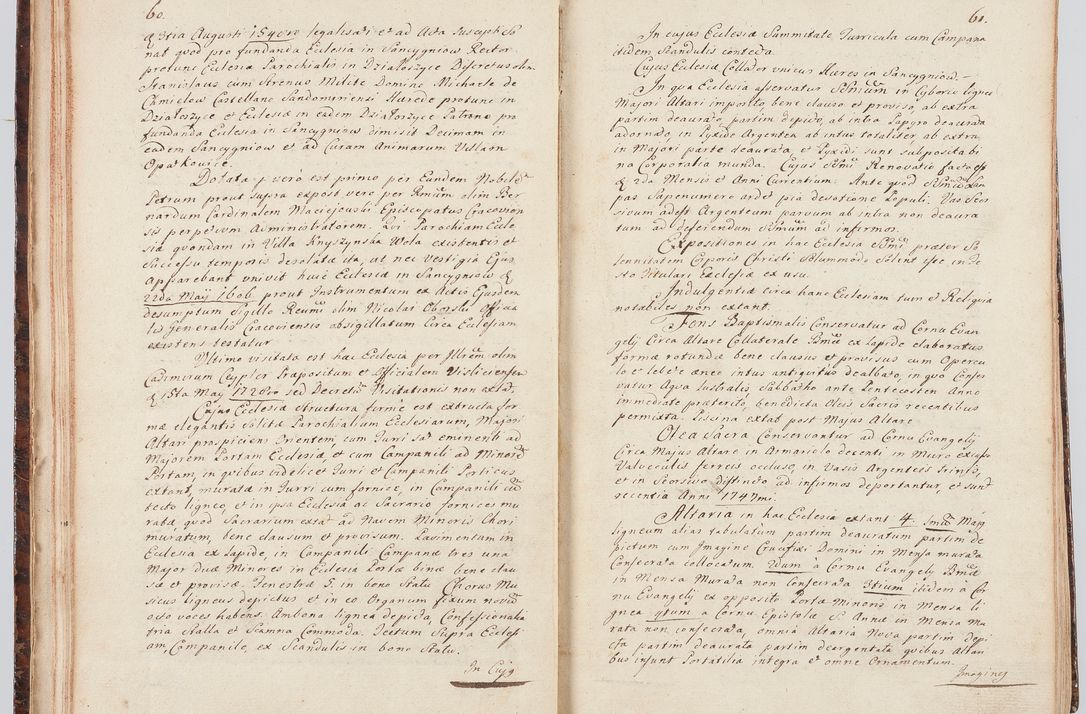 Zdjęcie nr 41 dla obiektu archiwalnego: Acta visitationis ecclesiarum in decanatu Sokolinensi et Kijensi ex commissione Cel. Principis R.D. Andrea Stanislai Kostka comitis in Załuskie Załuski, episcopi Cracoviensis, ducis Severiae, per Josephum Carolum Bleszyński, ecclesiarum cathedralis Cracoviensis et Insignis Collegiatae Sandomiriensis canonicum, expeditae diebus mensium Januarii et Februarii et Martii 1748 anno