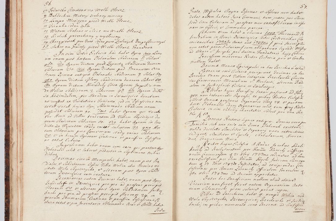 Zdjęcie nr 39 dla obiektu archiwalnego: Acta visitationis ecclesiarum in decanatu Sokolinensi et Kijensi ex commissione Cel. Principis R.D. Andrea Stanislai Kostka comitis in Załuskie Załuski, episcopi Cracoviensis, ducis Severiae, per Josephum Carolum Bleszyński, ecclesiarum cathedralis Cracoviensis et Insignis Collegiatae Sandomiriensis canonicum, expeditae diebus mensium Januarii et Februarii et Martii 1748 anno