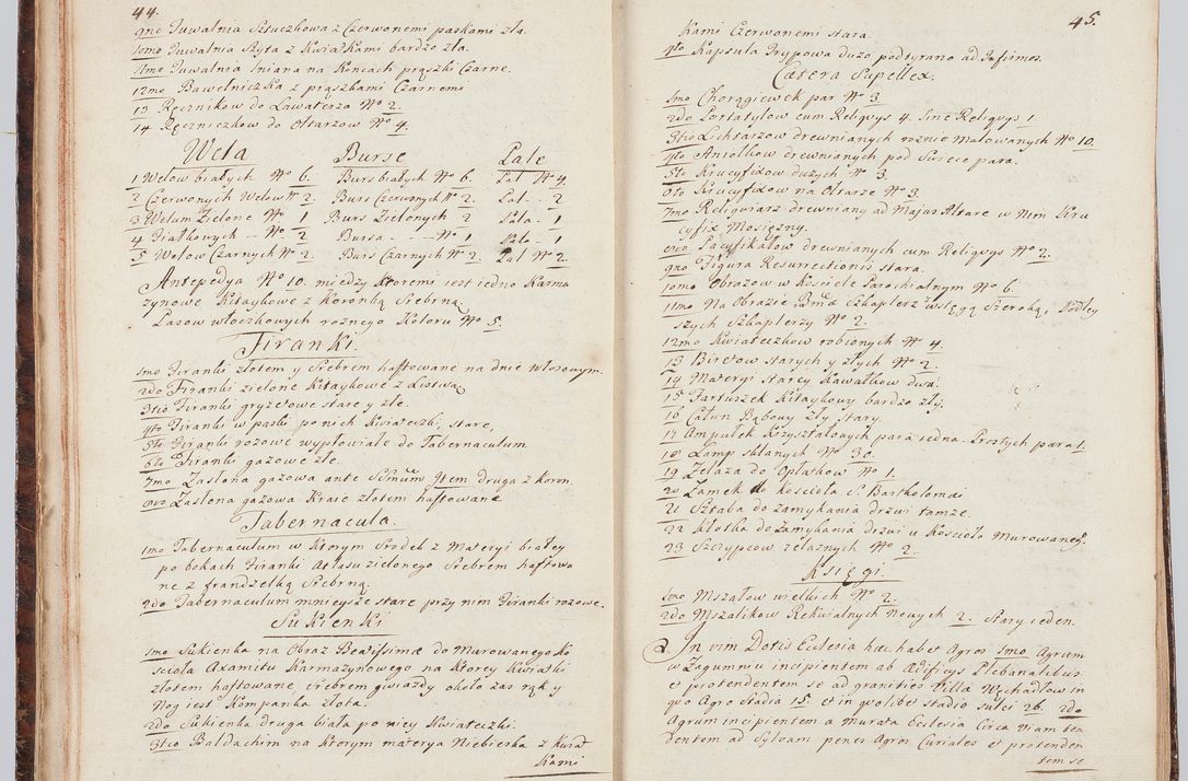 Zdjęcie nr 33 dla obiektu archiwalnego: Acta visitationis ecclesiarum in decanatu Sokolinensi et Kijensi ex commissione Cel. Principis R.D. Andrea Stanislai Kostka comitis in Załuskie Załuski, episcopi Cracoviensis, ducis Severiae, per Josephum Carolum Bleszyński, ecclesiarum cathedralis Cracoviensis et Insignis Collegiatae Sandomiriensis canonicum, expeditae diebus mensium Januarii et Februarii et Martii 1748 anno