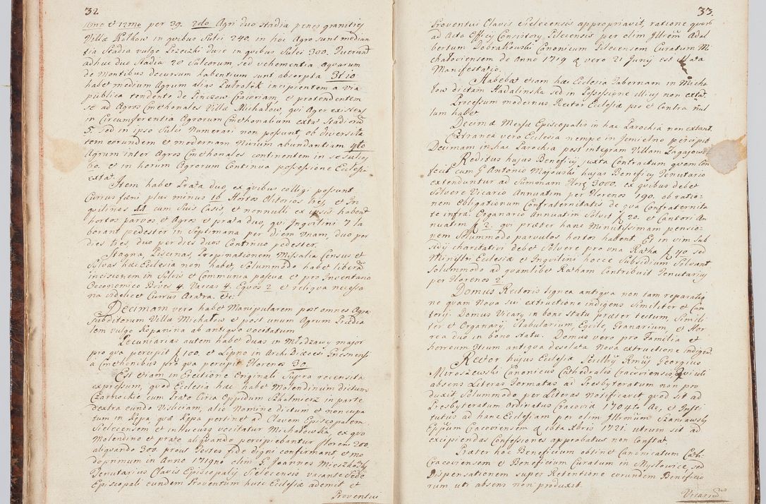 Zdjęcie nr 26 dla obiektu archiwalnego: Acta visitationis ecclesiarum in decanatu Sokolinensi et Kijensi ex commissione Cel. Principis R.D. Andrea Stanislai Kostka comitis in Załuskie Załuski, episcopi Cracoviensis, ducis Severiae, per Josephum Carolum Bleszyński, ecclesiarum cathedralis Cracoviensis et Insignis Collegiatae Sandomiriensis canonicum, expeditae diebus mensium Januarii et Februarii et Martii 1748 anno