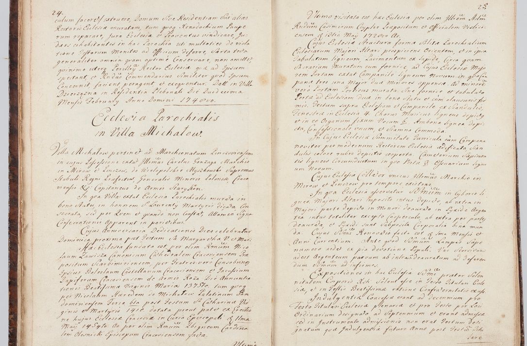 Zdjęcie nr 22 dla obiektu archiwalnego: Acta visitationis ecclesiarum in decanatu Sokolinensi et Kijensi ex commissione Cel. Principis R.D. Andrea Stanislai Kostka comitis in Załuskie Załuski, episcopi Cracoviensis, ducis Severiae, per Josephum Carolum Bleszyński, ecclesiarum cathedralis Cracoviensis et Insignis Collegiatae Sandomiriensis canonicum, expeditae diebus mensium Januarii et Februarii et Martii 1748 anno