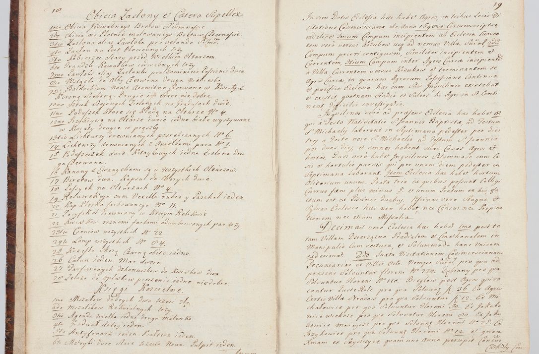 Zdjęcie nr 18 dla obiektu archiwalnego: Acta visitationis ecclesiarum in decanatu Sokolinensi et Kijensi ex commissione Cel. Principis R.D. Andrea Stanislai Kostka comitis in Załuskie Załuski, episcopi Cracoviensis, ducis Severiae, per Josephum Carolum Bleszyński, ecclesiarum cathedralis Cracoviensis et Insignis Collegiatae Sandomiriensis canonicum, expeditae diebus mensium Januarii et Februarii et Martii 1748 anno