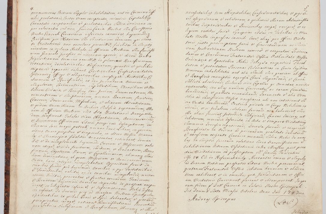 Zdjęcie nr 10 dla obiektu archiwalnego: Acta visitationis ecclesiarum in decanatu Sokolinensi et Kijensi ex commissione Cel. Principis R.D. Andrea Stanislai Kostka comitis in Załuskie Załuski, episcopi Cracoviensis, ducis Severiae, per Josephum Carolum Bleszyński, ecclesiarum cathedralis Cracoviensis et Insignis Collegiatae Sandomiriensis canonicum, expeditae diebus mensium Januarii et Februarii et Martii 1748 anno