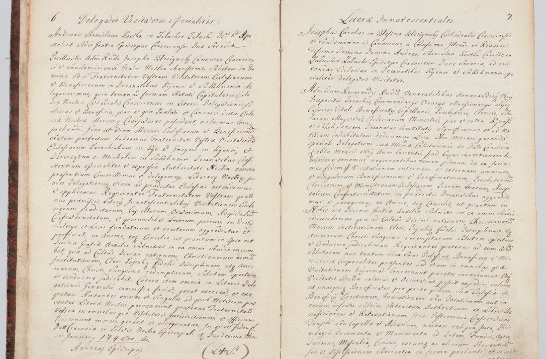 Zdjęcie nr 12 dla obiektu archiwalnego: Acta visitationis ecclesiarum in decanatu Sokolinensi et Kijensi ex commissione Cel. Principis R.D. Andrea Stanislai Kostka comitis in Załuskie Załuski, episcopi Cracoviensis, ducis Severiae, per Josephum Carolum Bleszyński, ecclesiarum cathedralis Cracoviensis et Insignis Collegiatae Sandomiriensis canonicum, expeditae diebus mensium Januarii et Februarii et Martii 1748 anno
