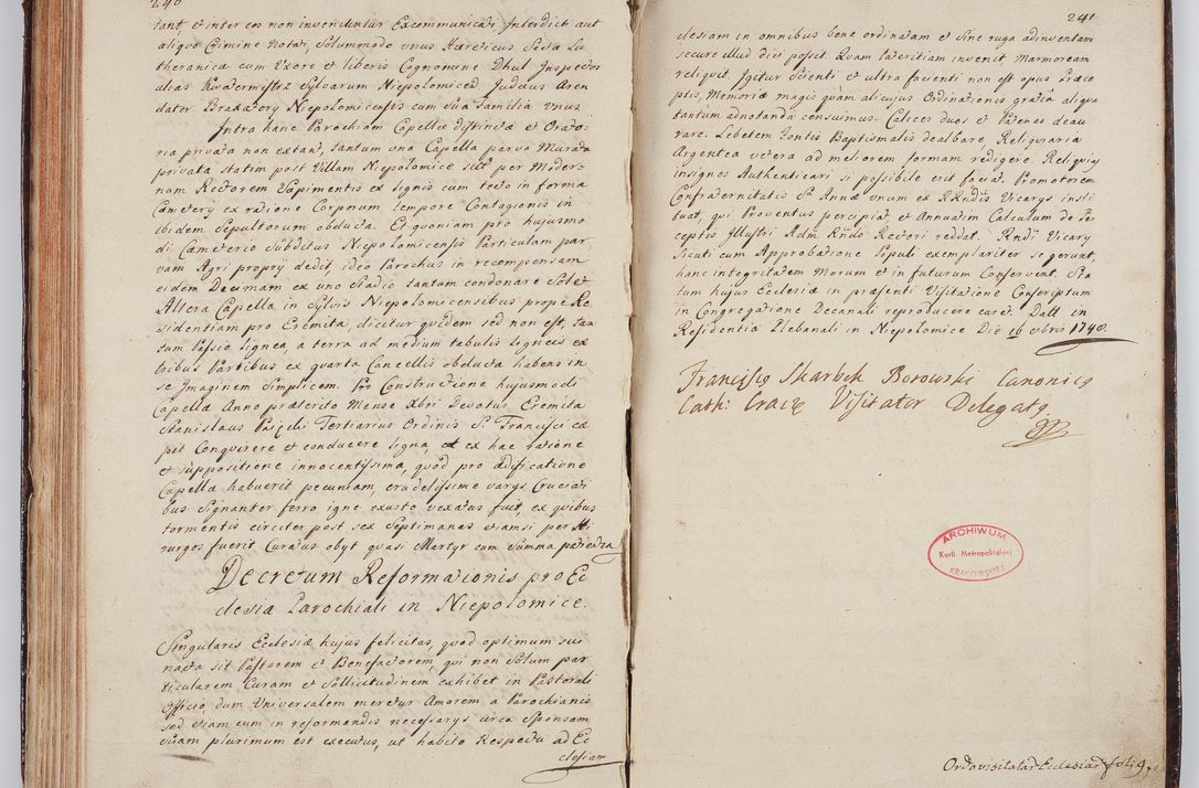 Zdjęcie nr 138 dla obiektu archiwalnego: Acta visitationis ecclesiarum in decanatu Wielicensi ex commissione Cel. Principis R.D. Andrea Stanislai Kostka comitis in Załuskie Załuski, episcopi Cracoviensis, ducis Severiae, per Franciscum Skarbek Borowski, canonicum cathedralem Cracoviensem, expeditae mense Septembri a.D. 1748