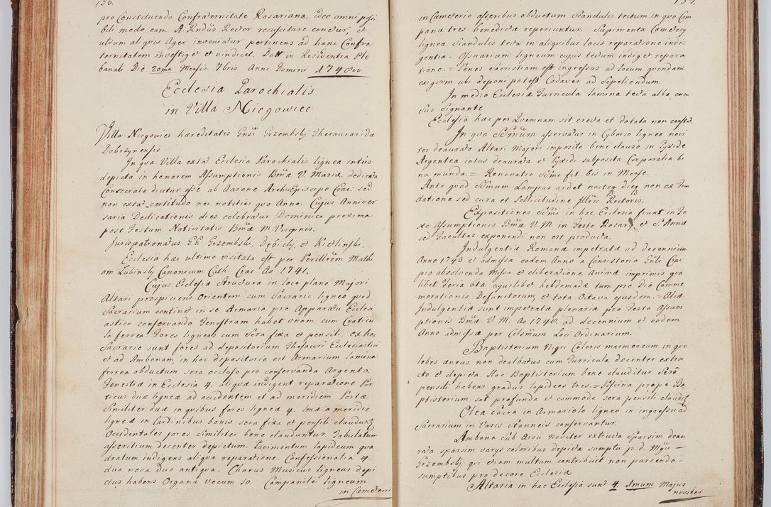 Zdjęcie nr 94 dla obiektu archiwalnego: Acta visitationis ecclesiarum in decanatu Wielicensi ex commissione Cel. Principis R.D. Andrea Stanislai Kostka comitis in Załuskie Załuski, episcopi Cracoviensis, ducis Severiae, per Franciscum Skarbek Borowski, canonicum cathedralem Cracoviensem, expeditae mense Septembri a.D. 1748