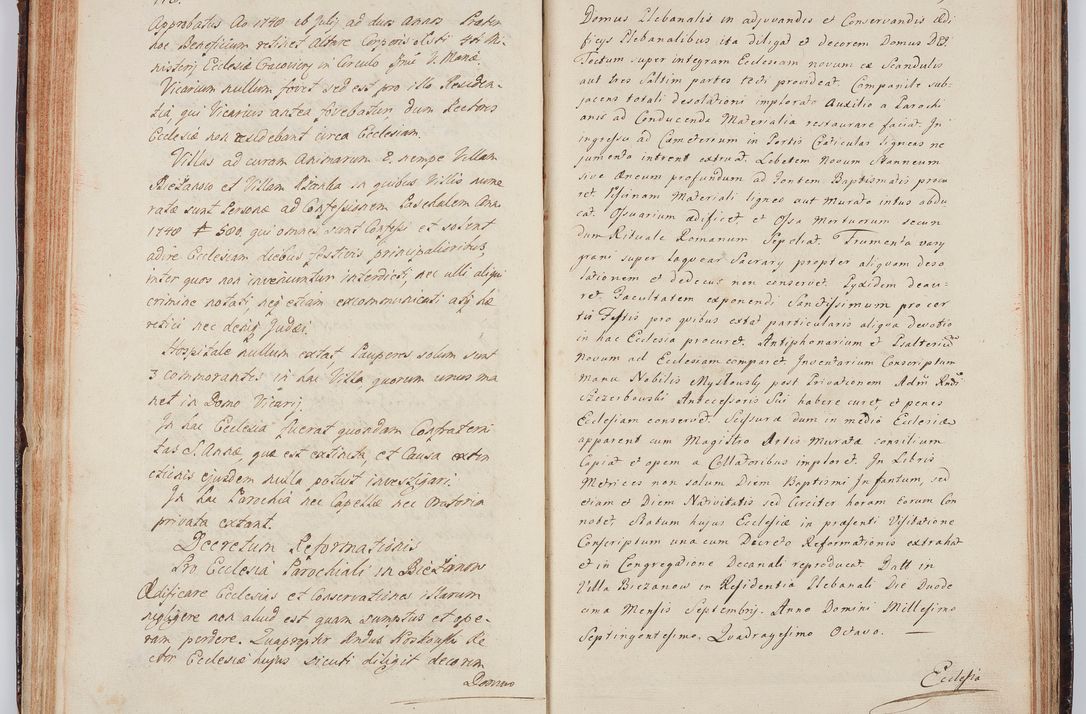 Zdjęcie nr 75 dla obiektu archiwalnego: Acta visitationis ecclesiarum in decanatu Wielicensi ex commissione Cel. Principis R.D. Andrea Stanislai Kostka comitis in Załuskie Załuski, episcopi Cracoviensis, ducis Severiae, per Franciscum Skarbek Borowski, canonicum cathedralem Cracoviensem, expeditae mense Septembri a.D. 1748